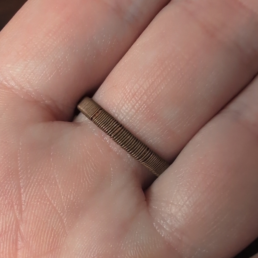 Copper Wire Wrapped Labradorite Ring - Picture 5 of 6